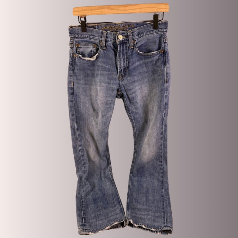 American Eagle Slim Straight Blue Denim Jeans Men's Size 28x29 Med Wash